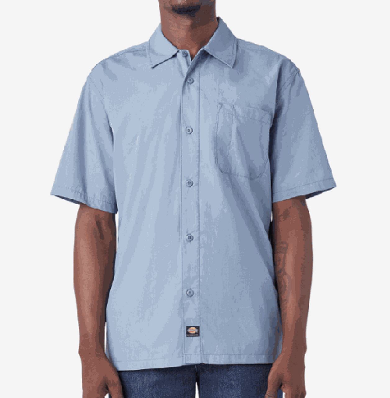 Dickies Waynesboro Blue Button Up Shirt SM