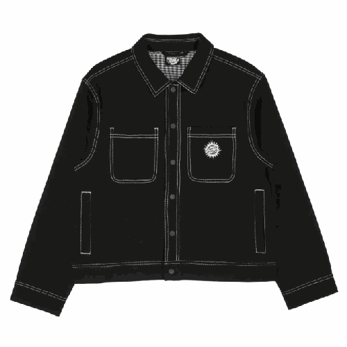 Santa Cruz Ornate Sun Chore Coat Women's Jacket Black LG