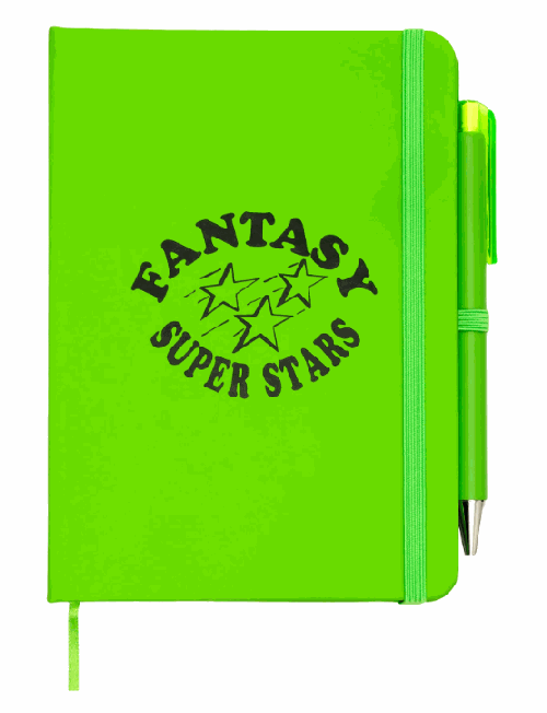 Sci Fi Fantasy Super Stars Lime Notebook & Pen