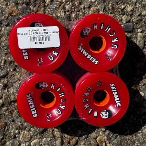 seismic urchin 80a 75x48 red elixir wheels, seismic, urchin, 80a, 75x48, red, elixir, wheels, seismic skateboard, seismic wheels, skateboard wheels