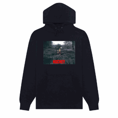 Hockey Farm Kids Black Hoodie MD