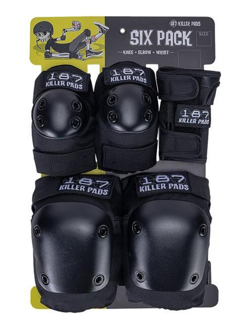187 Killer Pads 6-Pack Black L/XL