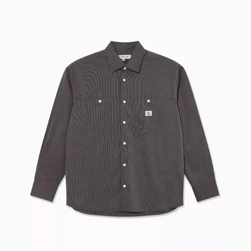 Last Resort SM001 Poplin (Navy Stripe) Shirt LG