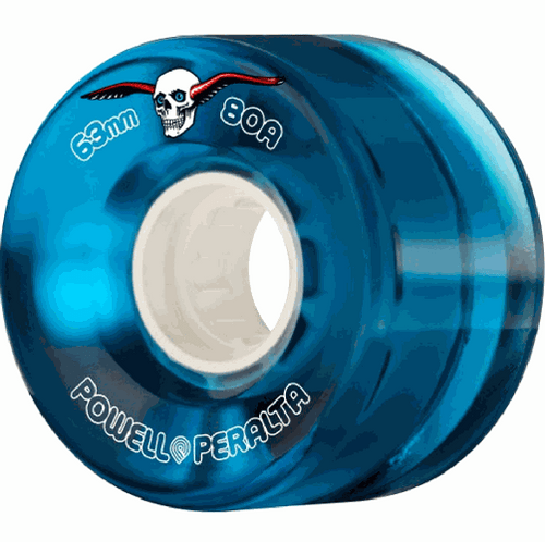 Powell Peralta 63mm 80a Clear Cruiser Wheels - Blue