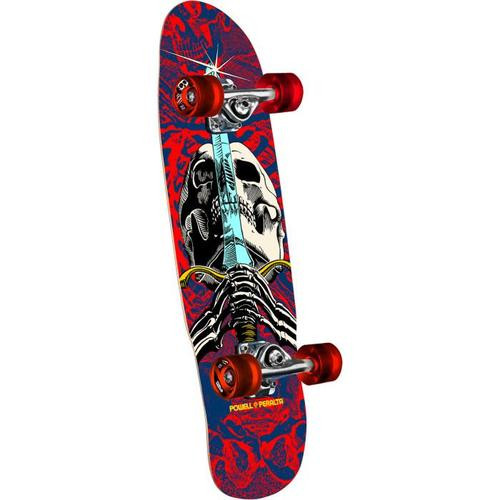 8.0 Powell Peralta Class Cruiser Skull & Sword Birch Complete Skateboard Navy/Red