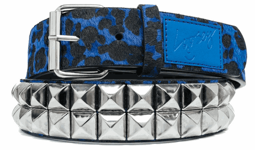 Loosey Stud Finder (Blue Cheetah) Belt