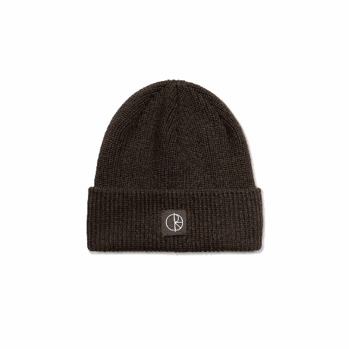 Polar Double Fold Merino Beanie (Brown)