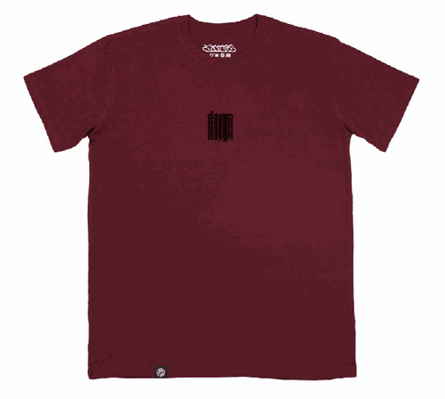Daygo Barcode Burgundy Tshirt MD