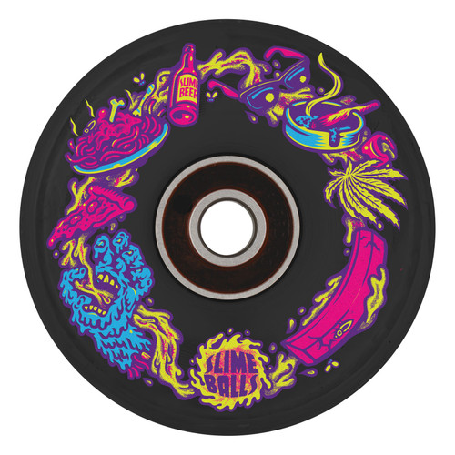 Slime Balls skateboard wheels, Slime Balls OG Slime wheels, Neon Vomit light up wheels, 60mm skateboard wheels, 78a skateboard wheels, soft skateboard wheels, cruiser skateboard wheels, longboard style skateboard wheels, limited edition skateboard wheels, light up skateboard wheels, smooth riding skateboard wheels