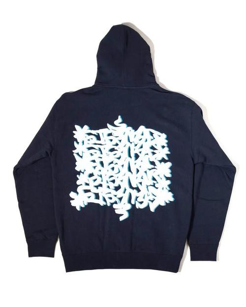 Genesis Repeat Script Zip Navy Hoodie MD