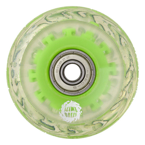 Slime Balls OG Slime Light Ups GREEN LED and bearings 60mm 78a Wheels