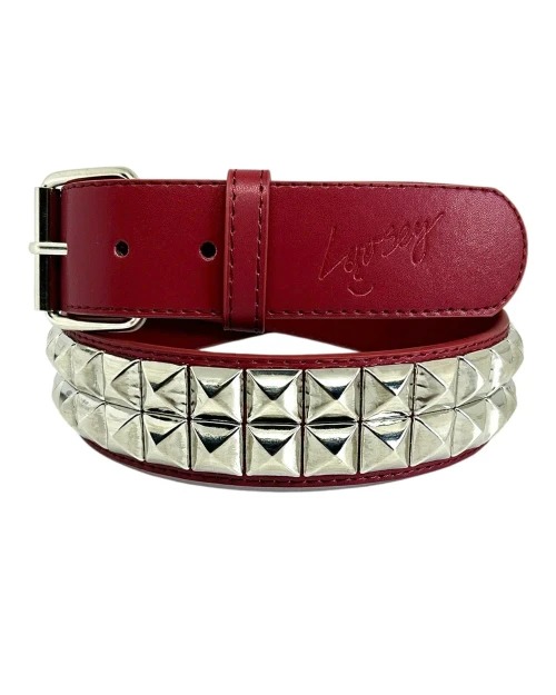 Loosey Maroon Stud Finder Belt