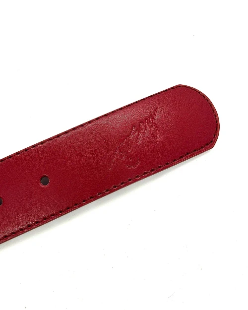 Loosey Maroon Stud Finder Belt