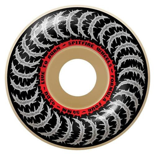 Spitfire Formula Four 54mm 93a Classic Deathmask II Wheels - Natural