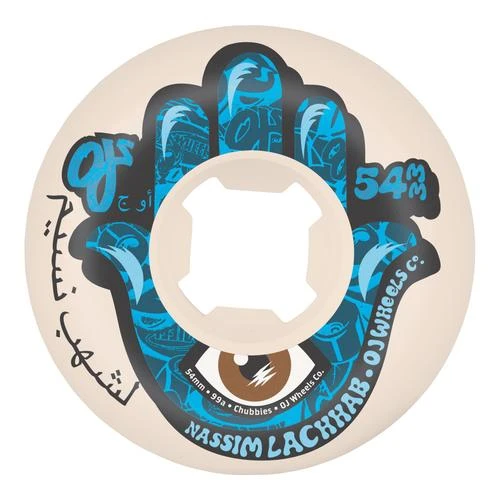 OJ 54mm 99a Nassim Lachhab Elite Chubbies Wheels - White