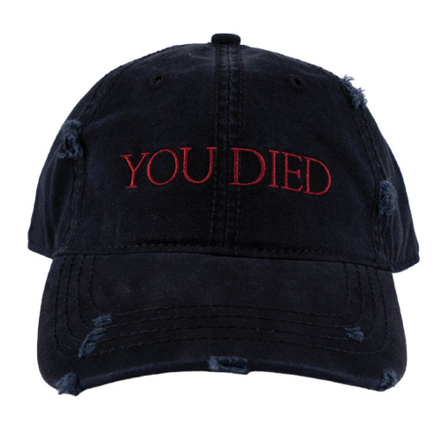 Welcome You Died Distressed Hat - Black