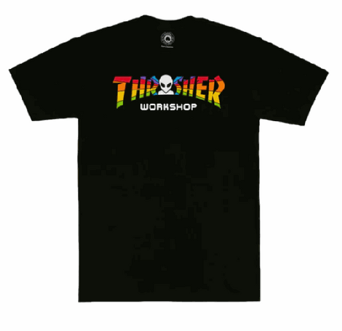 Thrasher x AWS Spectrum Black Tshirt XL