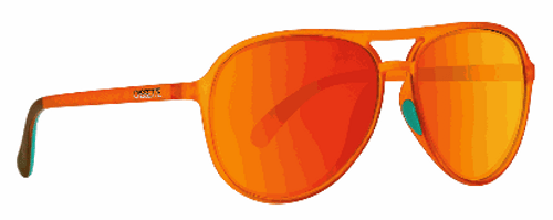 Cassette Eyewear - Apollo - Matte Orange Heat/Polarized Orange Fire Mirror Lens