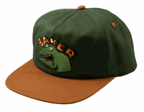 Baker Croc Pot Green/Tan Snapback Hat