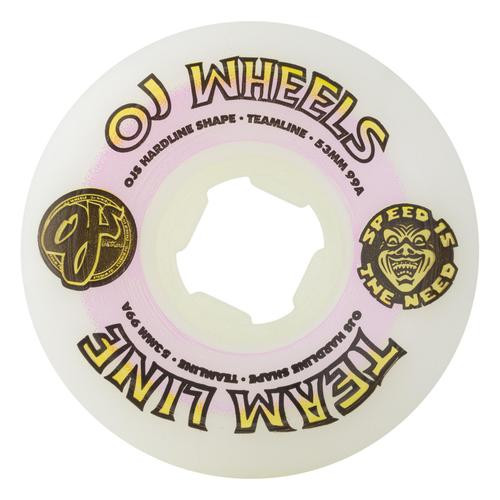 OJ 53mm 99a Team Line Original White/Purple/Yellow Hardline