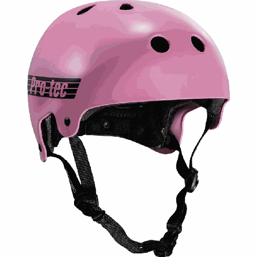 Pro Tec Helmet Old School - Gloss Pink (Certified) SM