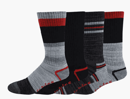Dickies Striped Red Crew Socks 4 Pack