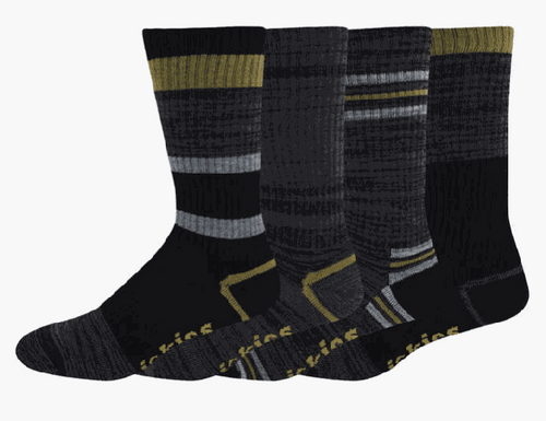 Dickies Striped Olive Crew Socks 4 Pack