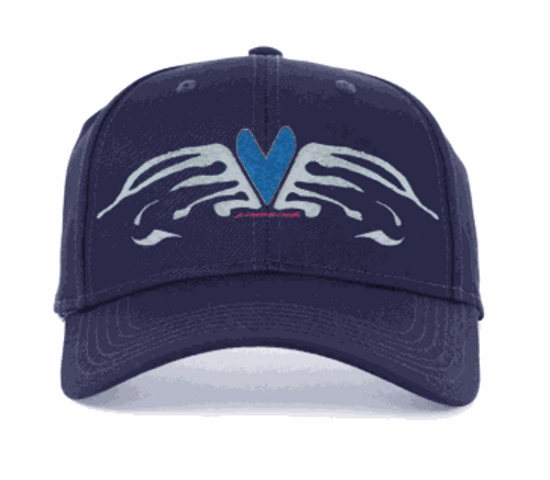 Limosine Heart Wings Navy Hat