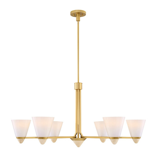 Savoy House - 1-7266-6-322 - Six Light Chandelier - Kohlman - Warm Brass