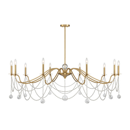 Savoy House - 1-7504-10-322 - Ten Light Chandelier - Mariposa - Warm Brass