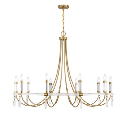 Savoy House - 1-7712-10-195 - Ten Light Chandelier - Mayfair - Warm Brass and Chrome