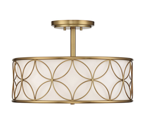 Savoy House - 6-1953-4-322 - Four Light Semi-Flush Mount - Reid - Warm Brass