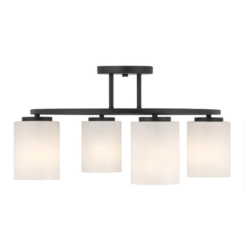 Savoy House - 6-4693-4-89 - Four Light Semi-Flush Mount - Herron - Matte Black