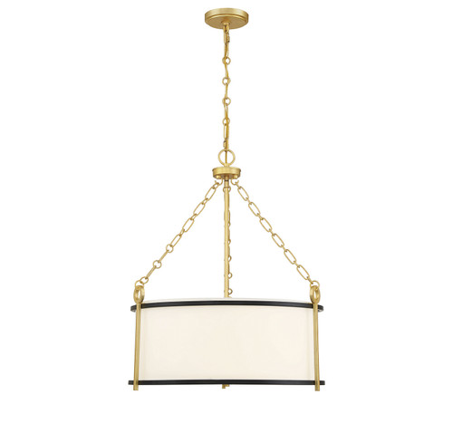 Savoy House - 7-1920-3-261 - Three Light Pendant - Kian - Matte Black w/True Gold