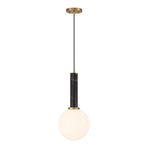 Savoy House - 7-2902-1-263 - One Light Pendant - Callaway - Black Marble w/Warm Brass