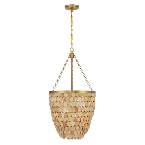 Savoy House - 7-7560-4-322 - Four Light Pendant - Catalan - Warm Brass