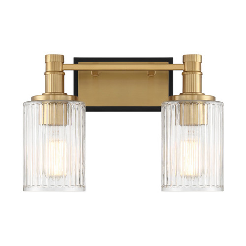 Savoy House - 8-1102-2-143 - Two Light Bathroom Vanity - Concord - Matte Black w/Warm Brass