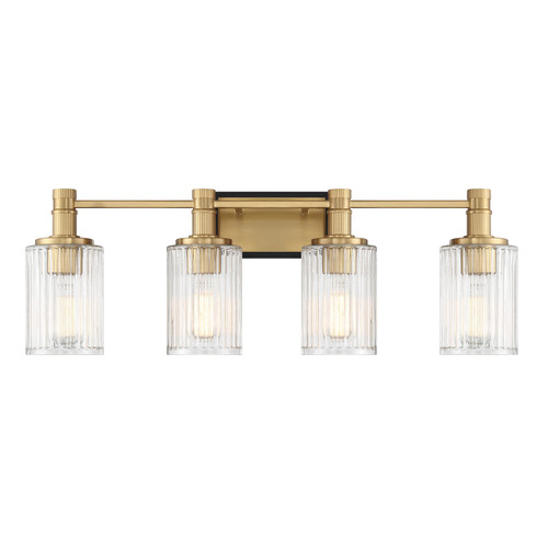 Savoy House - 8-1102-4-143 - Four Light Bathroom Vanity - Concord - Matte Black w/Warm Brass