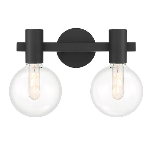 Savoy House - 8-3076-2-BK - Two Light Bathroom Vanity - Wright - Matte Black