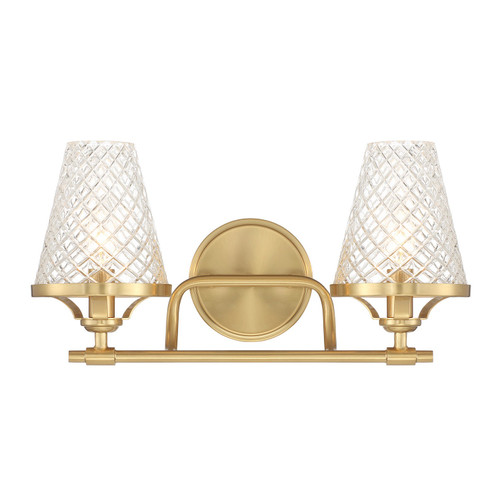 Savoy House - 8-3596-2-322 - Two Light Bathroom Vanity - Candler - Warm Brass