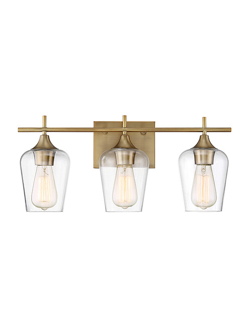 Savoy House - 8-4030-3-322 - Three Light Bath Bar - Octave - Warm Brass