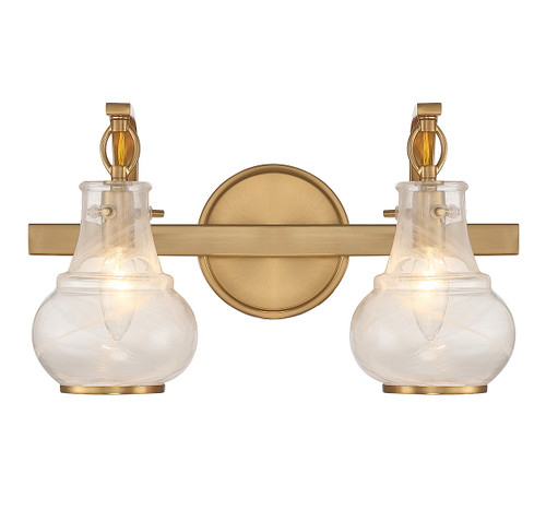 Savoy House - 8-4417-2-322 - Two Light Bathroom Vanity - Adams - Warm Brass