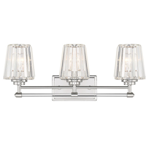 Savoy House - 8-6001-3-109 - Three Light Bathroom Vanity - Garnet - Polished Nickel