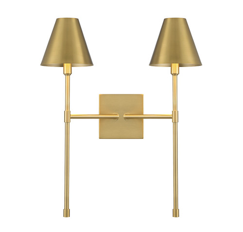 Savoy House - 9-5202-2-322 - Two Light Wall Sconce - Jefferson - Warm Brass