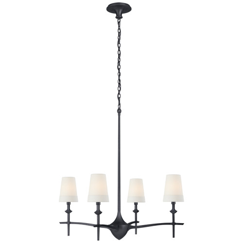 Visual Comfort Signature - TOB 5736AI-L - Four Light Chandelier - Pippa - Aged Iron