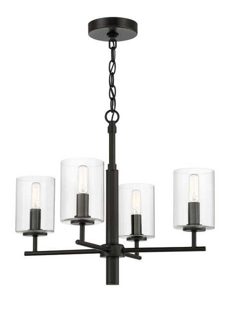 Craftmade - 55624-FB - Four Light Chandelier - Hailie - Flat Black
