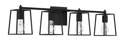 Craftmade - 12132FB4 - Four Light Vanity - Dunn - Flat Black
