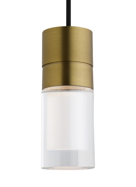 Visual Comfort Modern - 700TDSPRP1CBR-LED930 - LED Pendant - Sopra - Aged Brass