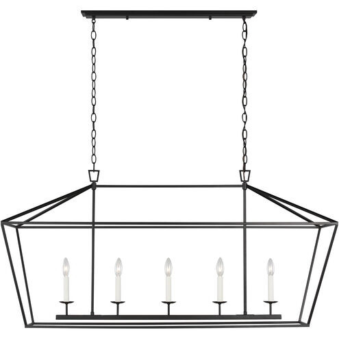 Visual Comfort Studio - 6692605-112 - Five Light Linear Chandelier - Dianna - Midnight Black