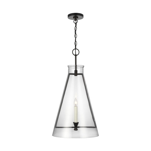 Visual Comfort Studio - CP1091AI - One Light Pendant - Keystone - Aged Iron